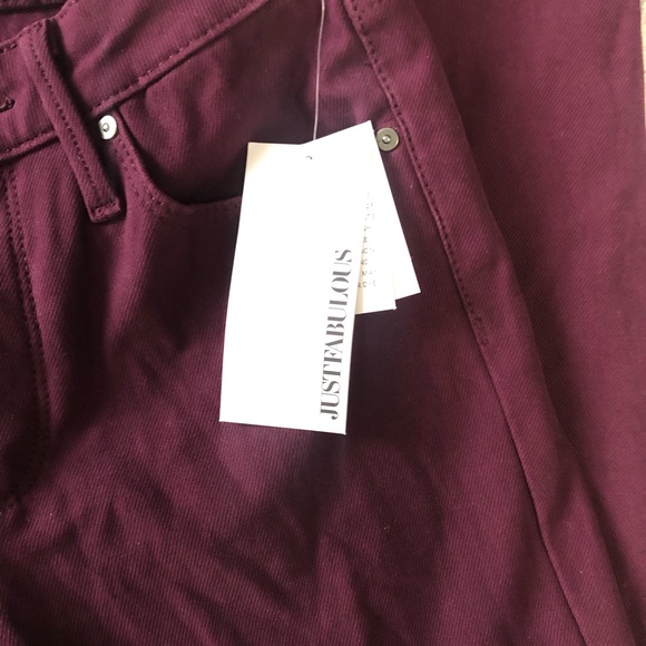 NWT! JustFab Eggplant Purple Skinny Jeans Size 28 - Picture 5 of 11